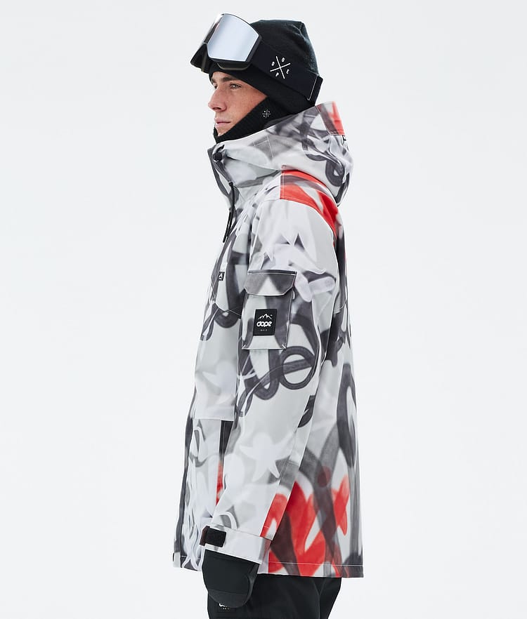Dope Adept Snowboardjacka Herr Spray Black Red Renewed, Bild 5 av 9