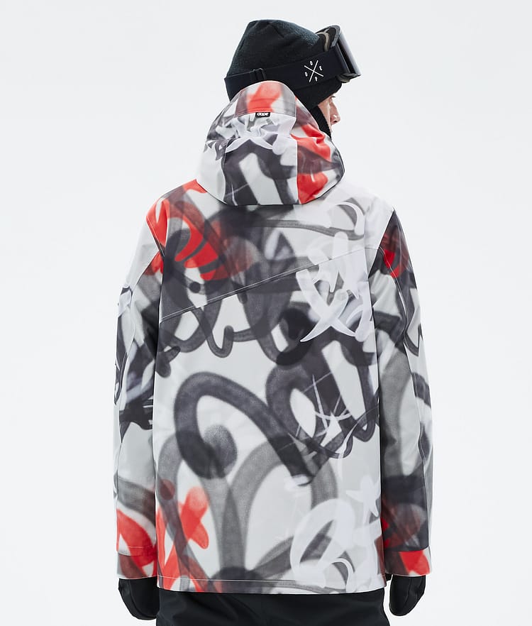 Dope Adept Snowboardjacka Herr Spray Black Red Renewed, Bild 6 av 9