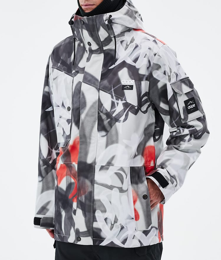 Dope Adept Snowboardjacka Herr Spray Black Red Renewed, Bild 7 av 9