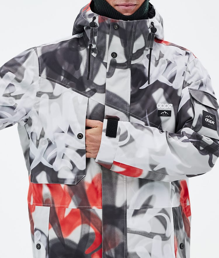 Dope Adept Snowboardjacka Herr Spray Black Red Renewed, Bild 8 av 9