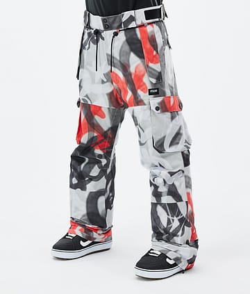 Dope Iconic Snowboardbyxa Man Spray Black Red
