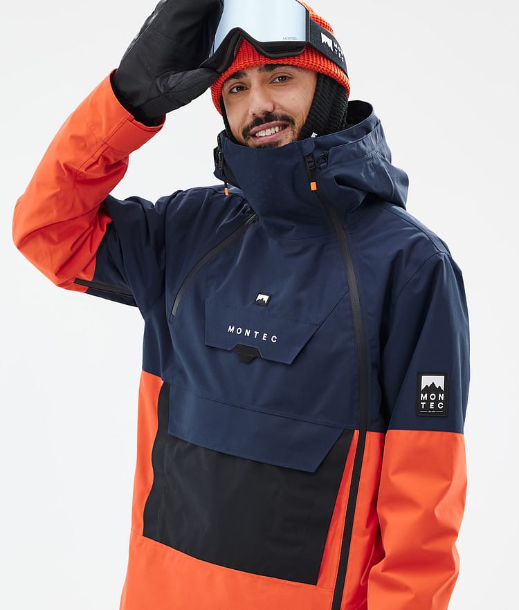 Montec Doom Snowboardjacka Herr Dark Blue/Black/Orange Renewed, Bild 2 av 11