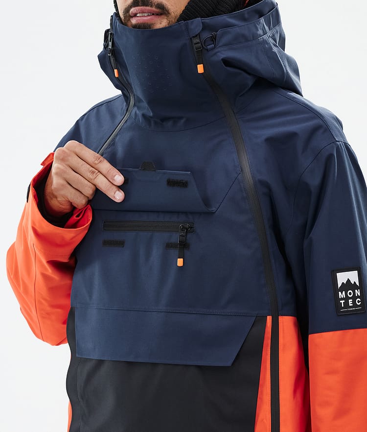 Montec Doom Snowboardjacka Herr Dark Blue/Black/Orange Renewed, Bild 10 av 11