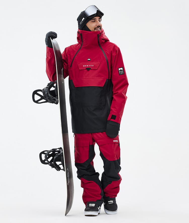 Montec Doom Snowboardjacka Herr Deep Red/Black Renewed, Bild 3 av 11