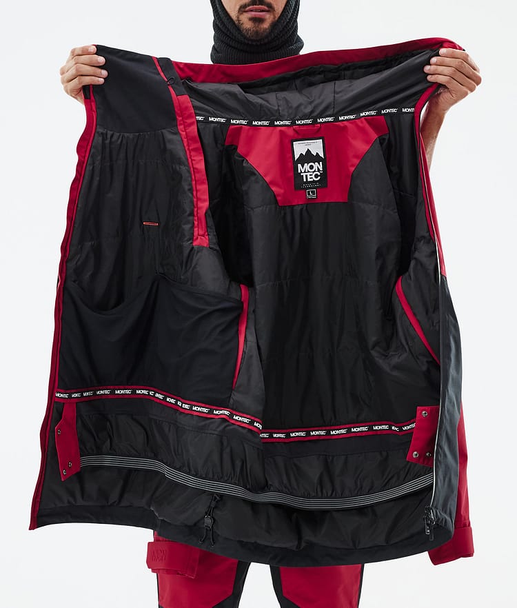 Montec Doom Snowboardjacka Herr Deep Red/Black Renewed, Bild 11 av 11