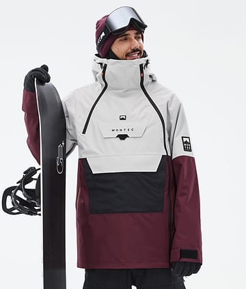 Montec Doom Snowboardjacka Light Grey/Black/Burgundy