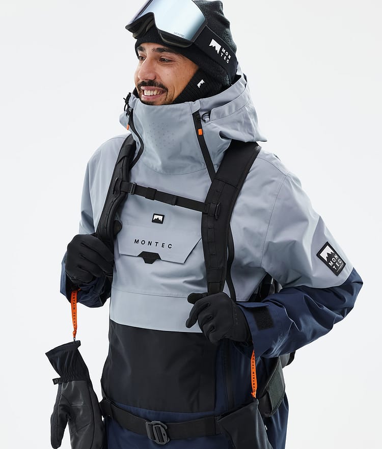 Montec Doom Snowboardjacka Herr Soft Blue/Black/Dark Blue Renewed, Bild 2 av 11