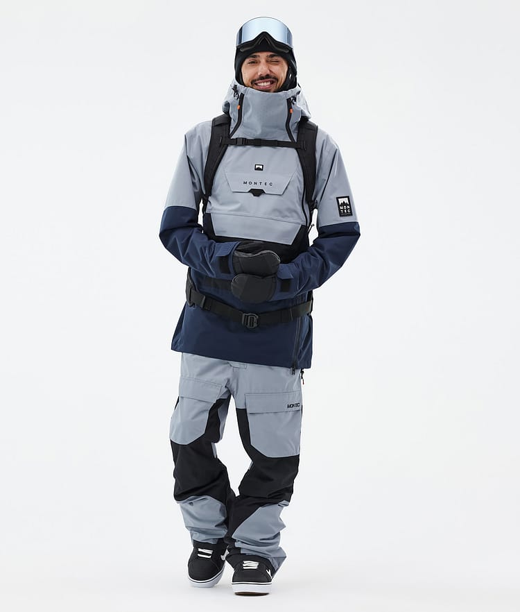 Montec Doom Snowboardjacka Herr Soft Blue/Black/Dark Blue Renewed, Bild 3 av 11