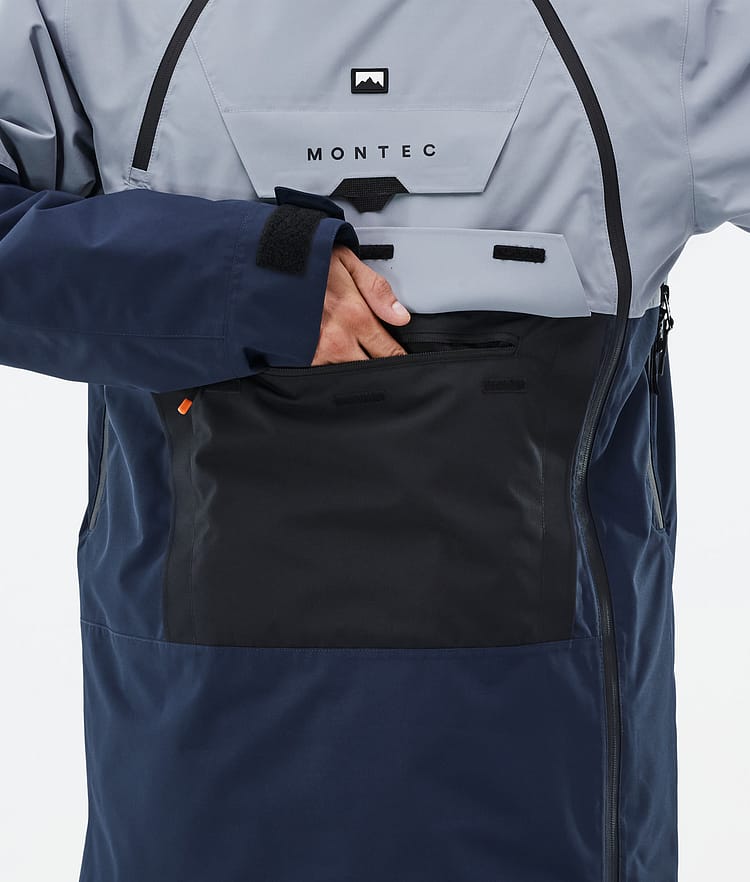 Montec Doom Snowboardjacka Herr Soft Blue/Black/Dark Blue Renewed, Bild 9 av 11