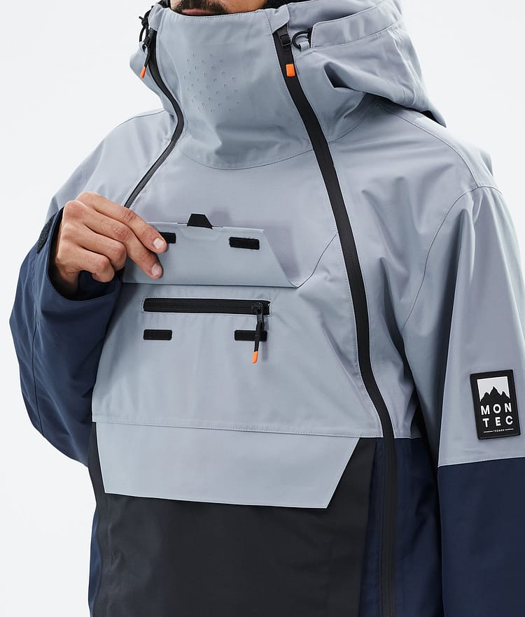 Montec Doom Snowboardjacka Herr Soft Blue/Black/Dark Blue Renewed, Bild 10 av 11