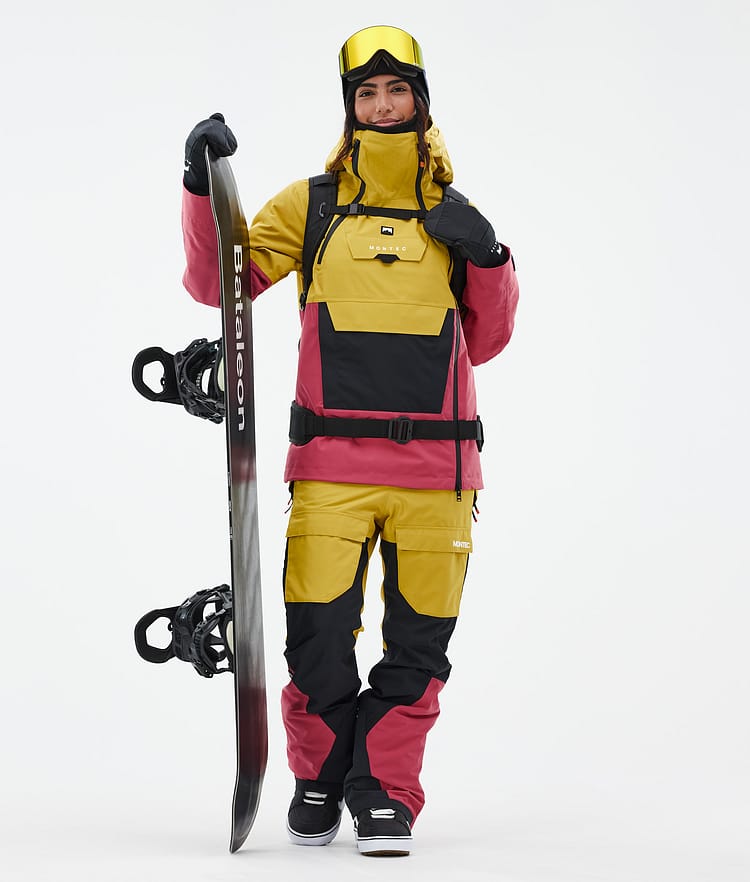 Montec Doom W Snowboardjacka Dam Yellow/Black/Light Red, Bild 2 av 10