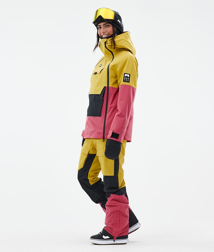 Montec Doom W Snowboardjacka Dam Yellow/Black/Light Red, Bild 3 av 10