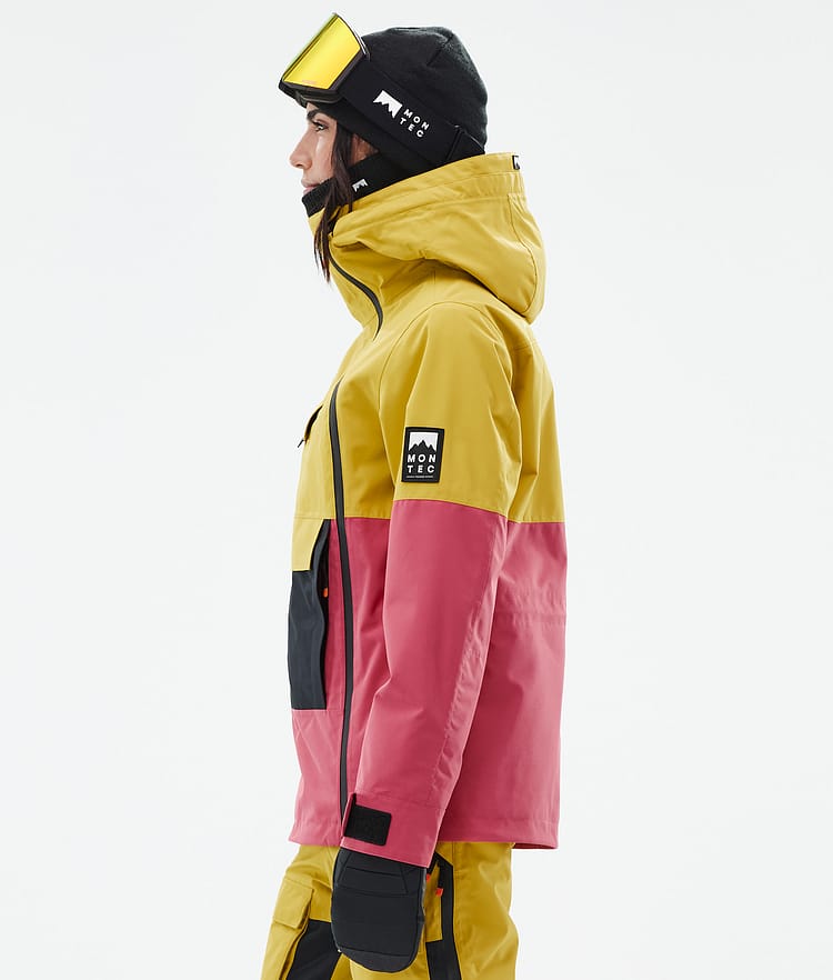 Montec Doom W Snowboardjacka Dam Yellow/Black/Light Red, Bild 5 av 10