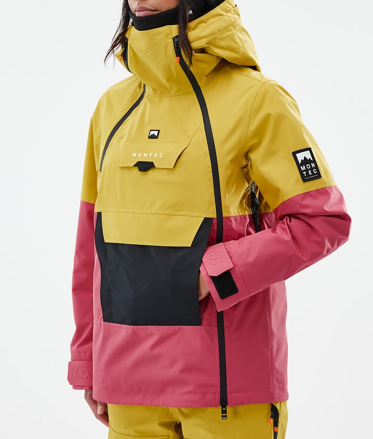 Montec Doom W Snowboardjacka Dam Yellow/Black/Light Red, Bild 7 av 10