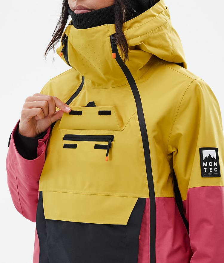 Montec Doom W Snowboardjacka Dam Yellow/Black/Light Red, Bild 9 av 10