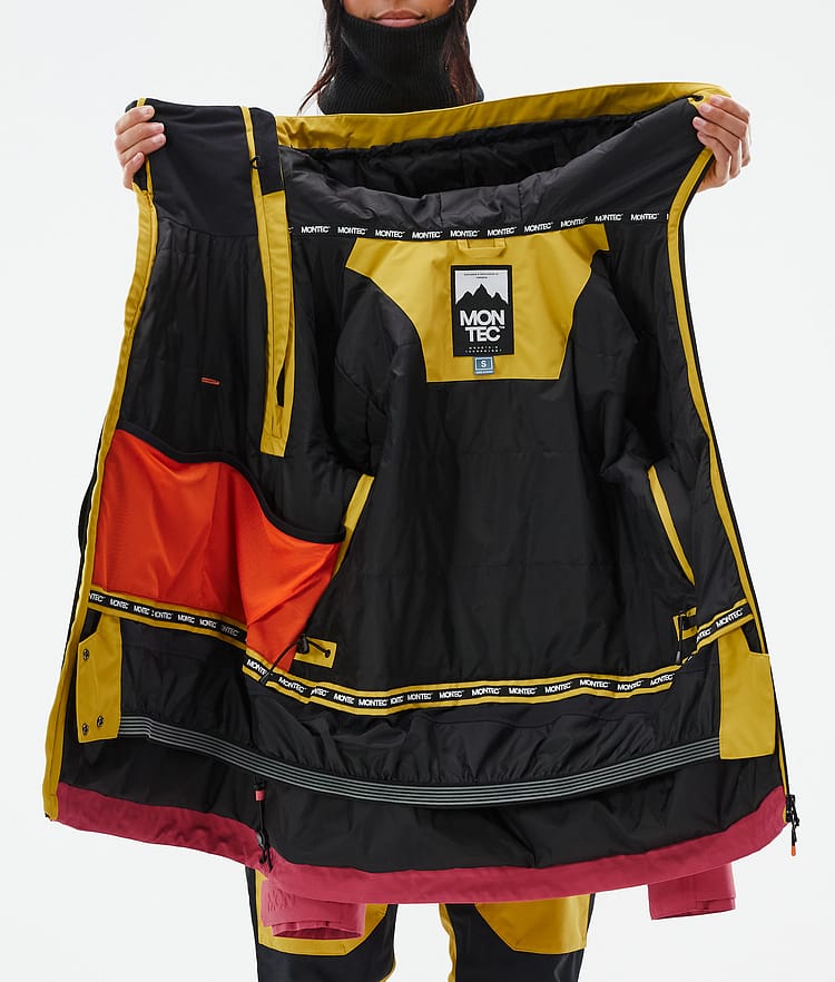 Montec Doom W Snowboardjacka Dam Yellow/Black/Light Red, Bild 10 av 10