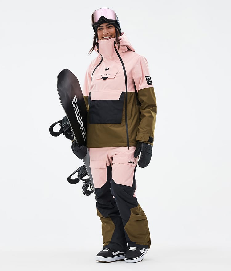 Montec Fawk W Snowboardbyxa Dam Soft Pink/Black/Fatigue Renewed, Bild 2 av 7