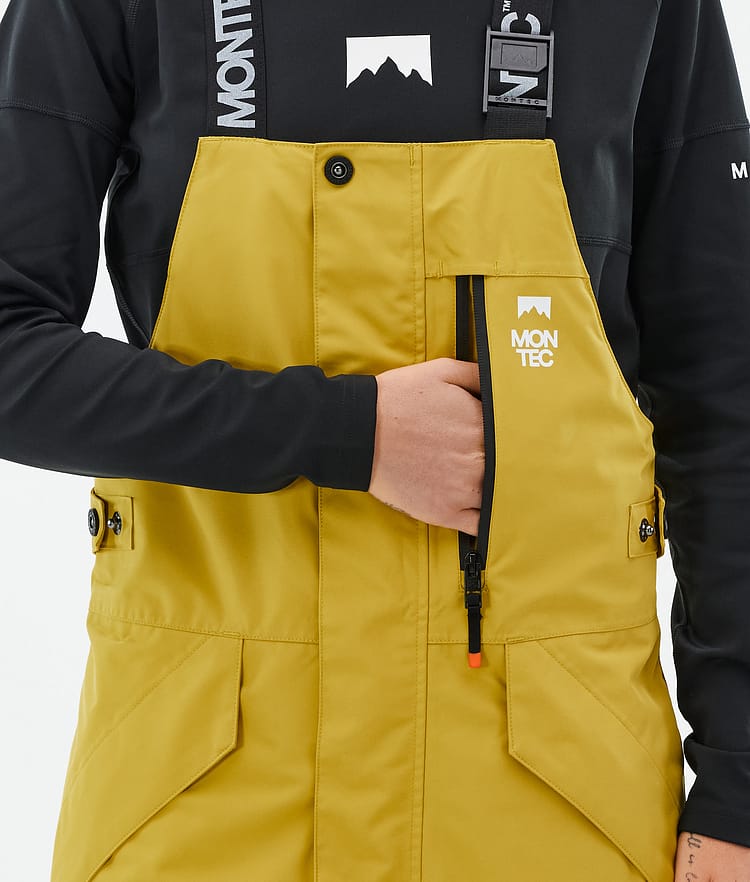 Montec Fawk W Snowboardbyxa Dam Yellow/Black Renewed, Bild 6 av 7