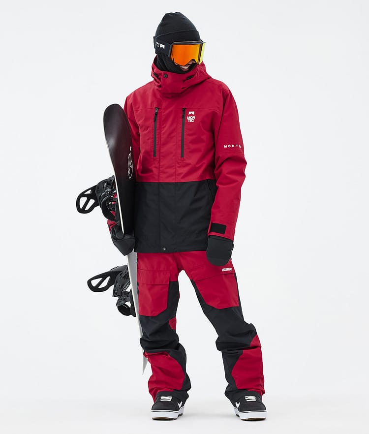 Montec Fawk Snowboardjacka Herr Deep Red/Black Renewed, Bild 3 av 10