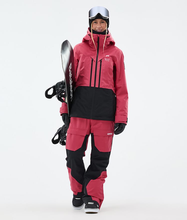 Montec Moss W Snowboardjacka Dam Light Red/Black Renewed, Bild 3 av 10