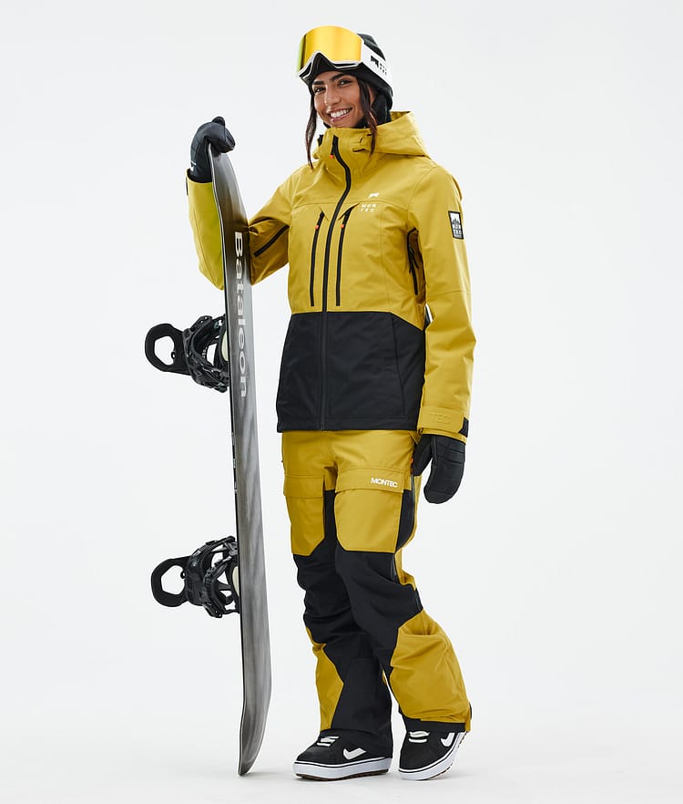 Montec Moss W Snowboardjacka Dam Yellow/Black Renewed, Bild 3 av 10