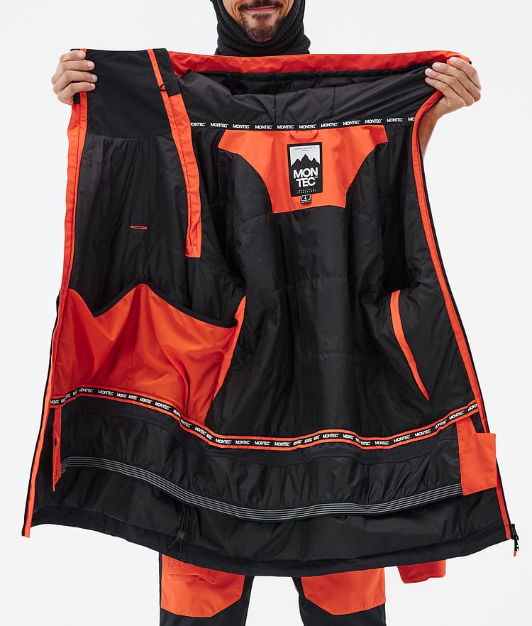 Montec Doom Snowboardjacka Herr Orange/Black Renewed, Bild 11 av 11