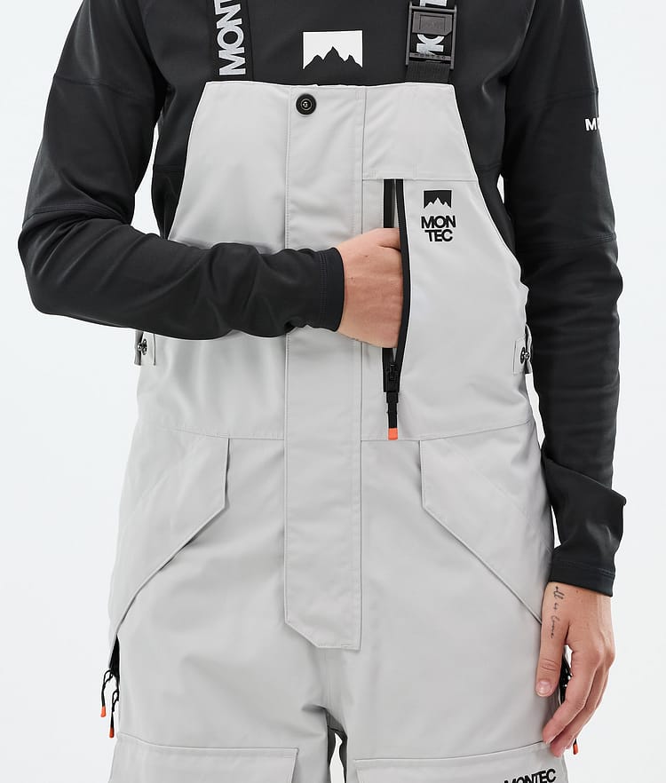 Montec Fawk W Snowboardbyxa Dam Light Grey/Black Renewed, Bild 6 av 7