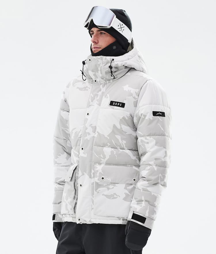 Dope Puffer Full Zip 24 Snowboardjacka Herr Grey Camo, Bild 1 av 9