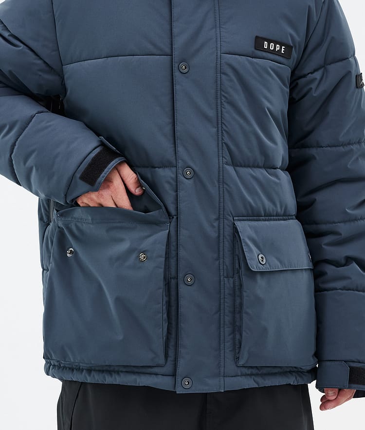 Dope Puffer Full Zip 24 Snowboardjacka Herr Metal Blue, Bild 8 av 9