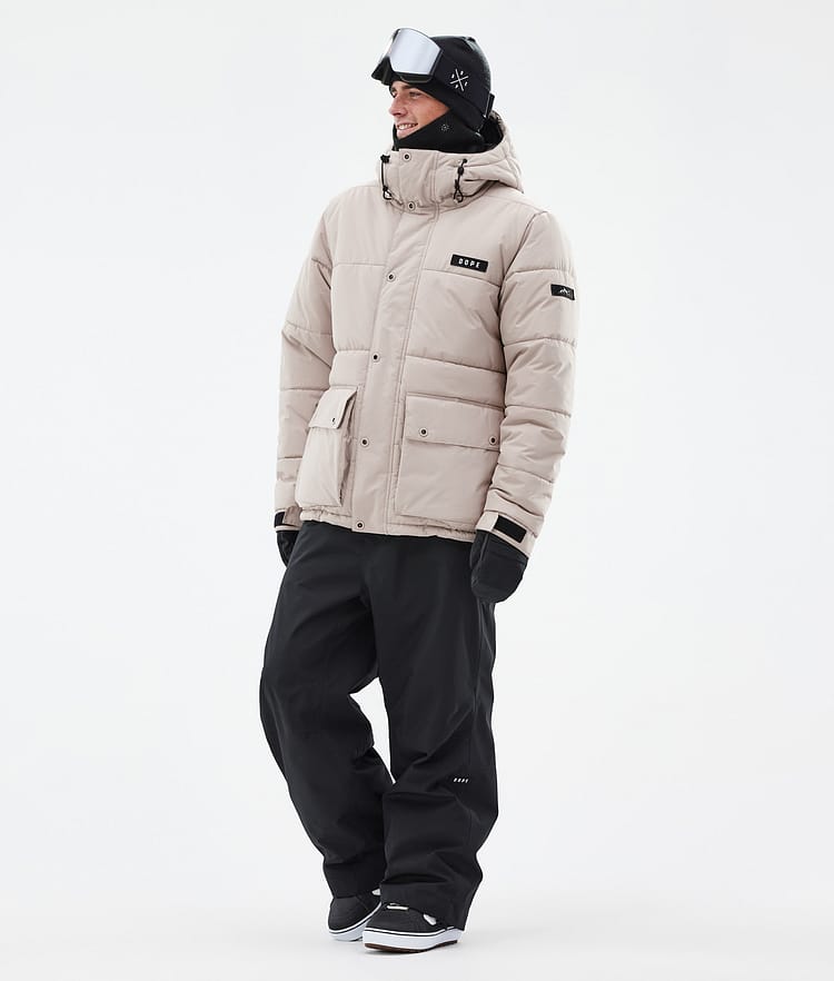 Dope Puffer Full Zip 24 Snowboardjacka Herr Sand, Bild 2 av 9