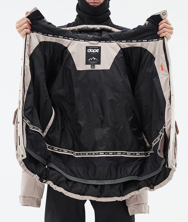 Dope Puffer Full Zip 24 Snowboardjacka Herr Sand, Bild 9 av 9
