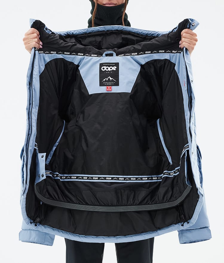Dope Puffer W Full Zip 24 Snowboardjacka Dam Light Blue, Bild 9 av 9