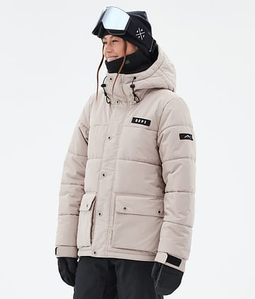 Dope Puffer W Full Zip 24 Snowboardjacka Dam Sand