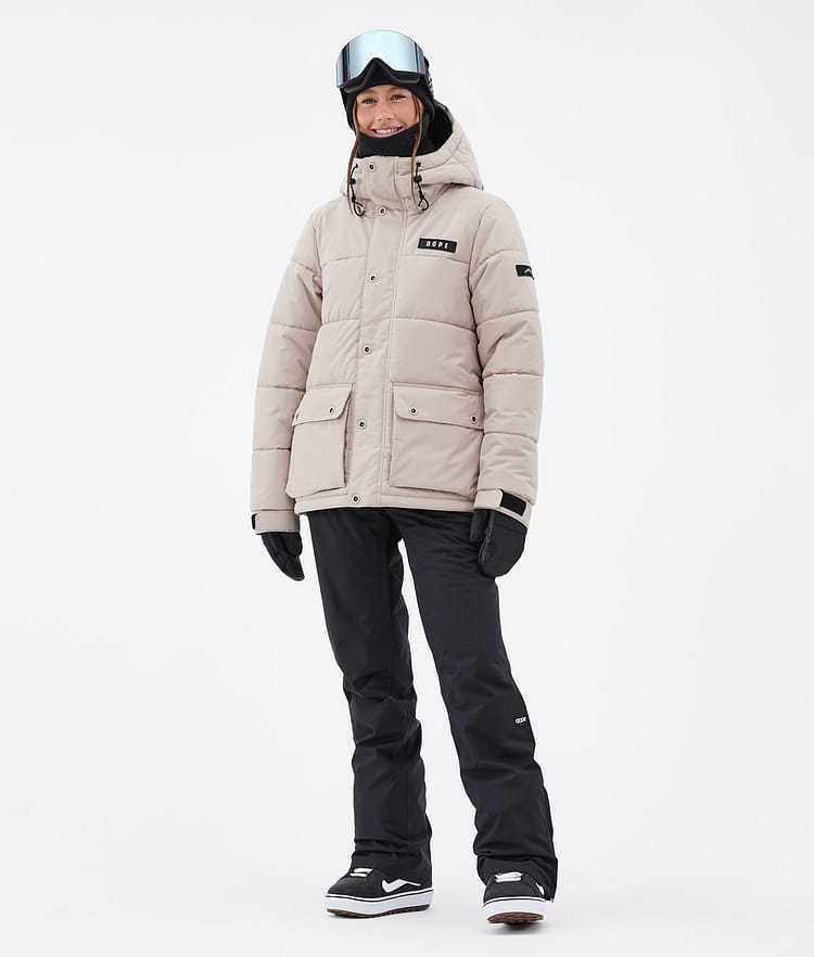Dope Puffer W Full Zip 24 Snowboardjacka Dam Sand Renewed, Bild 2 av 9