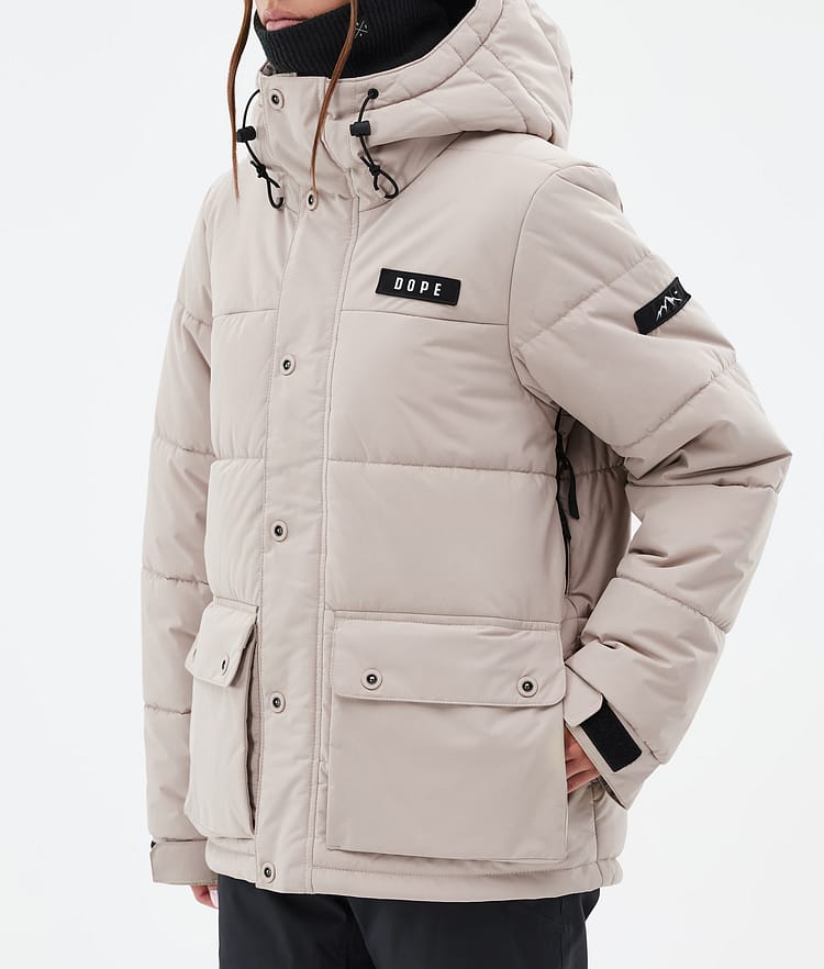 Dope Puffer W Full Zip 24 Snowboardjacka Dam Sand Renewed, Bild 7 av 9