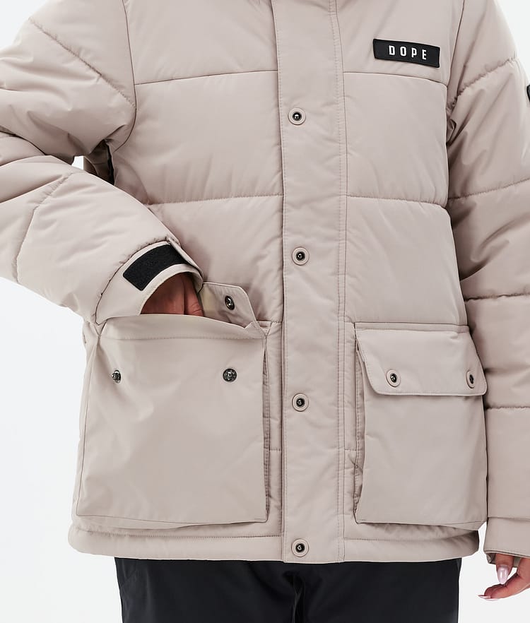 Dope Puffer W Full Zip 24 Snowboardjacka Dam Sand Renewed, Bild 8 av 9