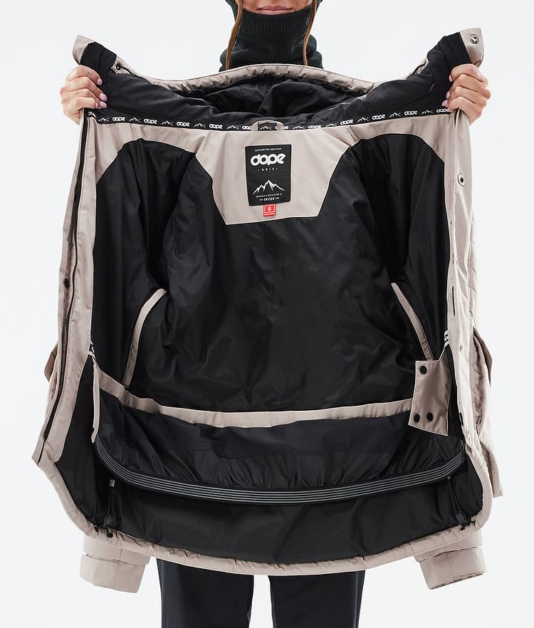 Dope Puffer W Full Zip 24 Snowboardjacka Dam Sand Renewed, Bild 9 av 9