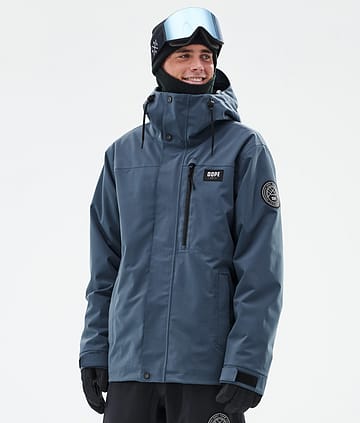 Dope Blizzard Full Zip 24 Snowboardjacka Man Metal Blue Renewed