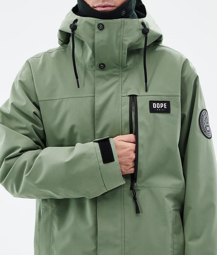 Dope Blizzard Full Zip 24 Snowboardjacka Herr Moss Green Renewed, Bild 8 av 9