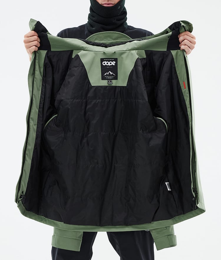 Dope Blizzard Full Zip 24 Snowboardjacka Herr Moss Green Renewed, Bild 9 av 9