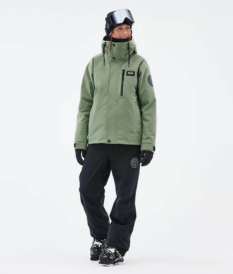 Dope Blizzard W Full Zip 24 Skidjacka Dam Moss Green, Bild 2 av 9