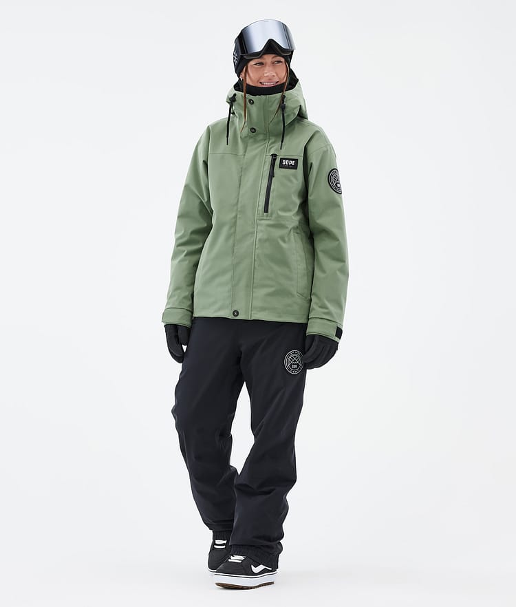 Dope Blizzard W Full Zip 24 Snowboardjacka Dam Moss Green, Bild 2 av 9
