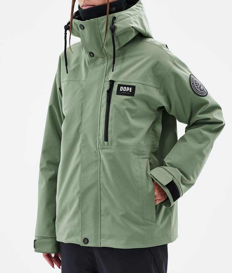 Dope Blizzard W Full Zip 24 Skidjacka Dam Moss Green, Bild 7 av 9