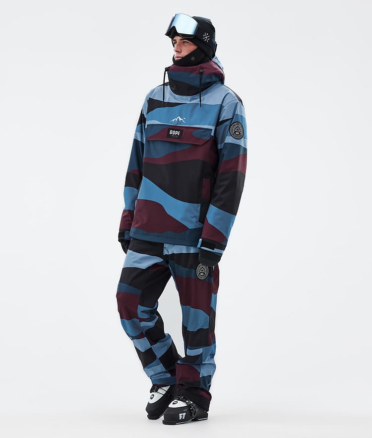 Dope Blizzard 2024 Skidbyxa Herr Shards Burgundy Blue, Bild 2 av 5