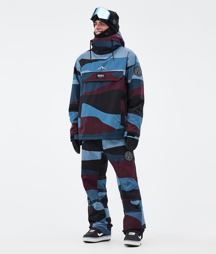 Dope Blizzard 2024 Snowboardbyxa Herr Shards Burgundy Blue, Bild 2 av 5