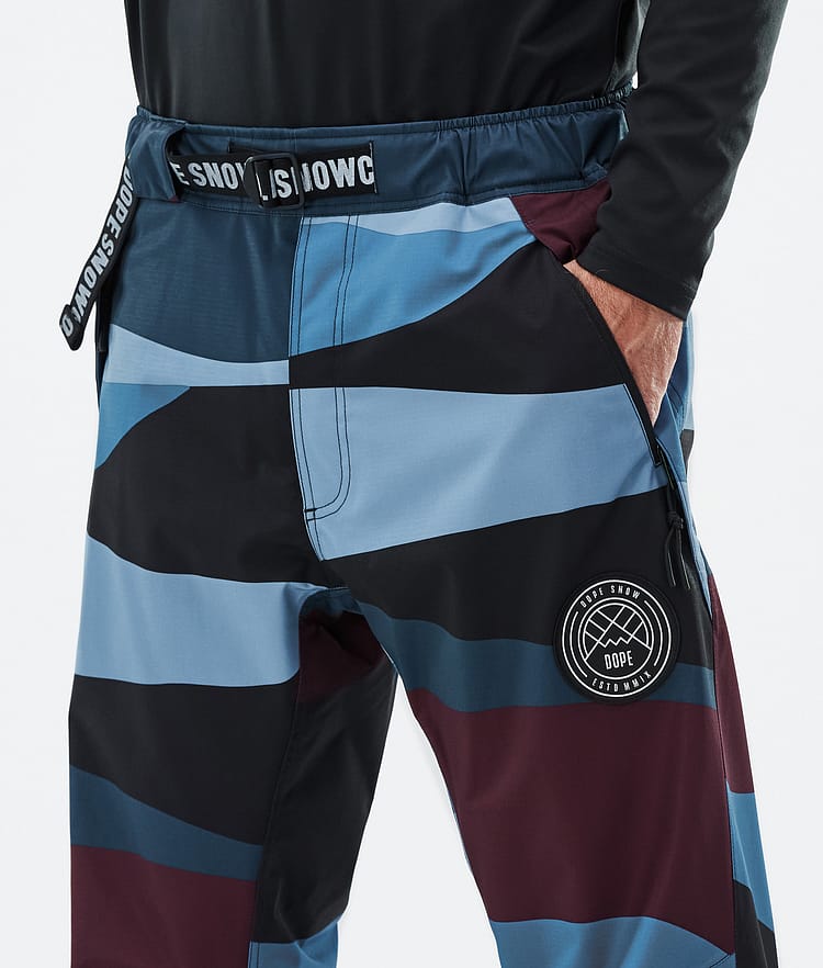 Dope Blizzard 2024 Snowboardbyxa Herr Shards Burgundy Blue, Bild 5 av 5