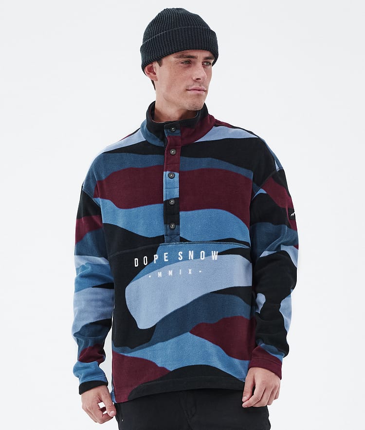 Dope Comfy Fleecetröja Herr Shards Burgundy Blue Renewed, Bild 1 av 6