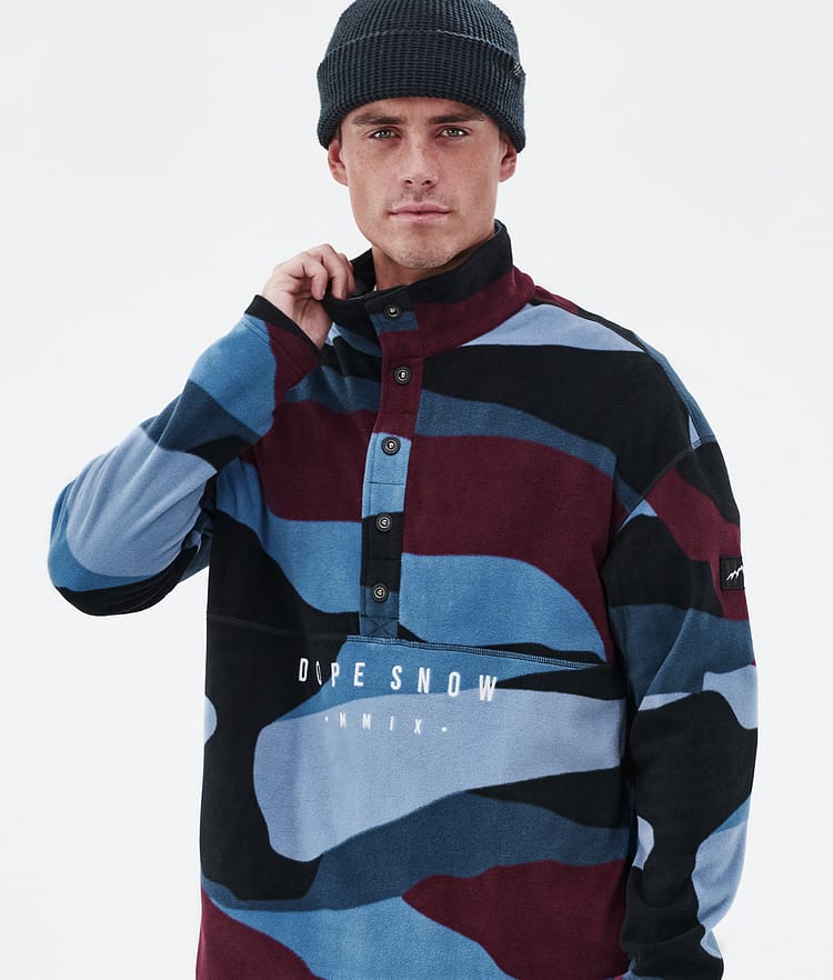 Dope Comfy Fleecetröja Herr Shards Burgundy Blue Renewed, Bild 2 av 6
