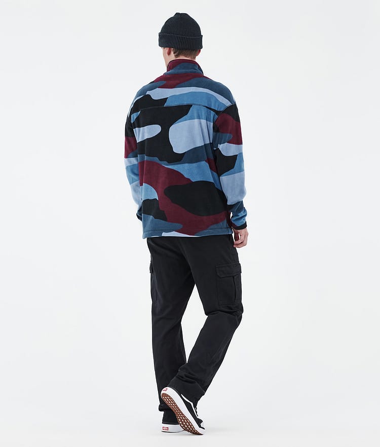 Dope Comfy Fleecetröja Herr Shards Burgundy Blue Renewed, Bild 4 av 6