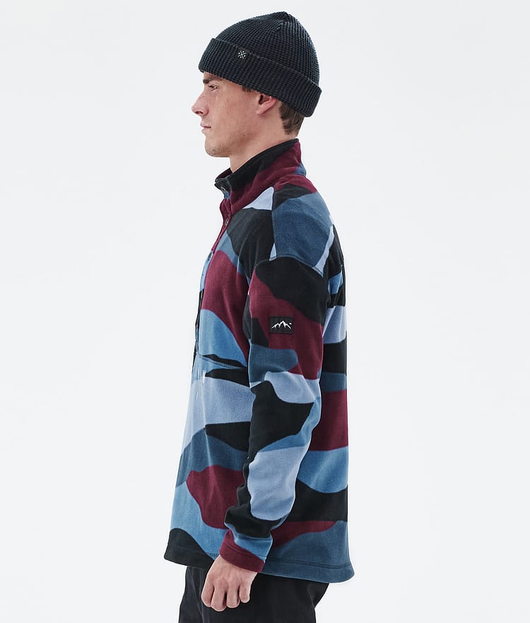 Dope Comfy Fleecetröja Herr Shards Burgundy Blue Renewed, Bild 5 av 6
